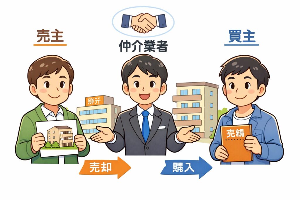 アパートの不動産仲介の説明画像