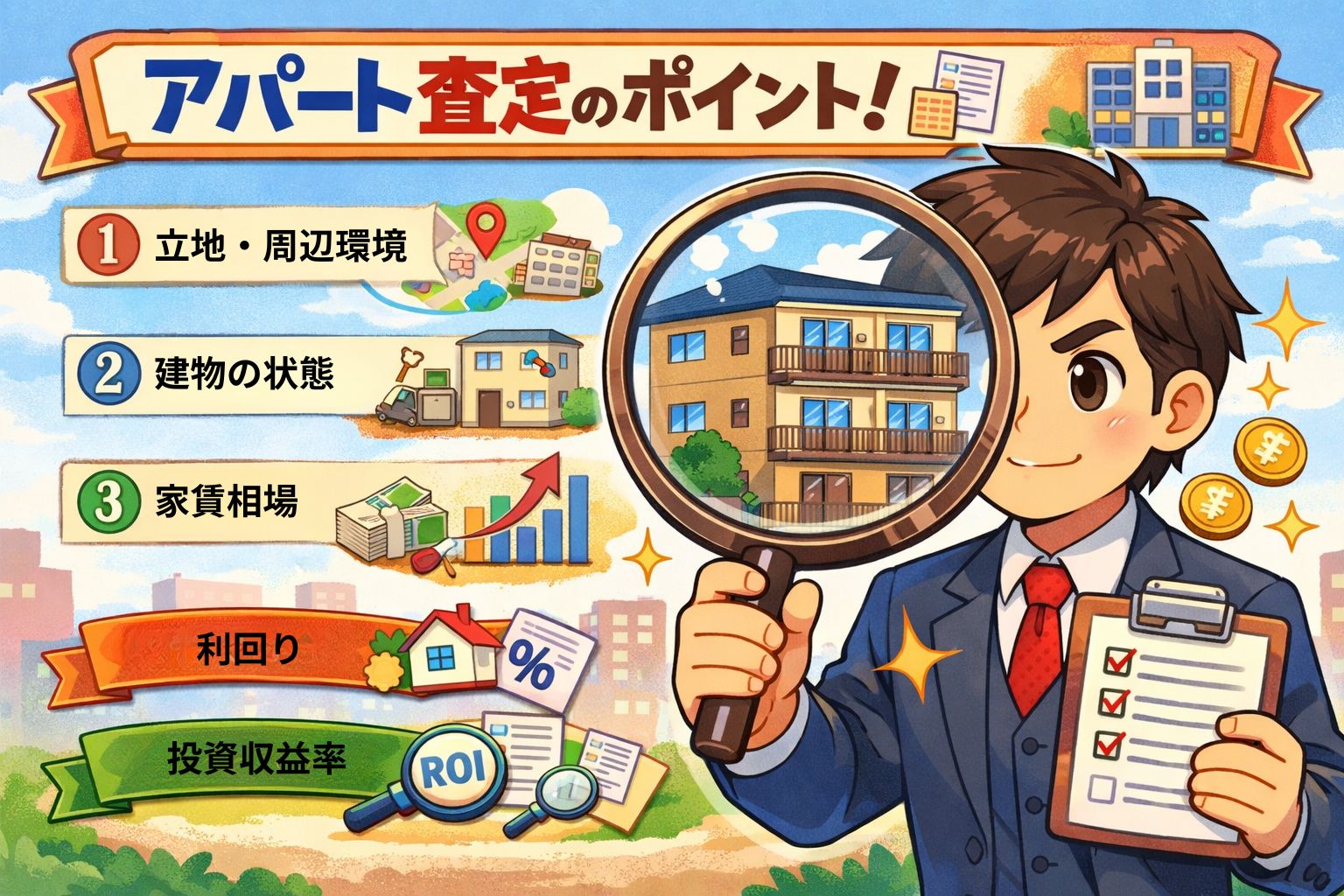 群馬のアパート査定評価をする不動産営業マン