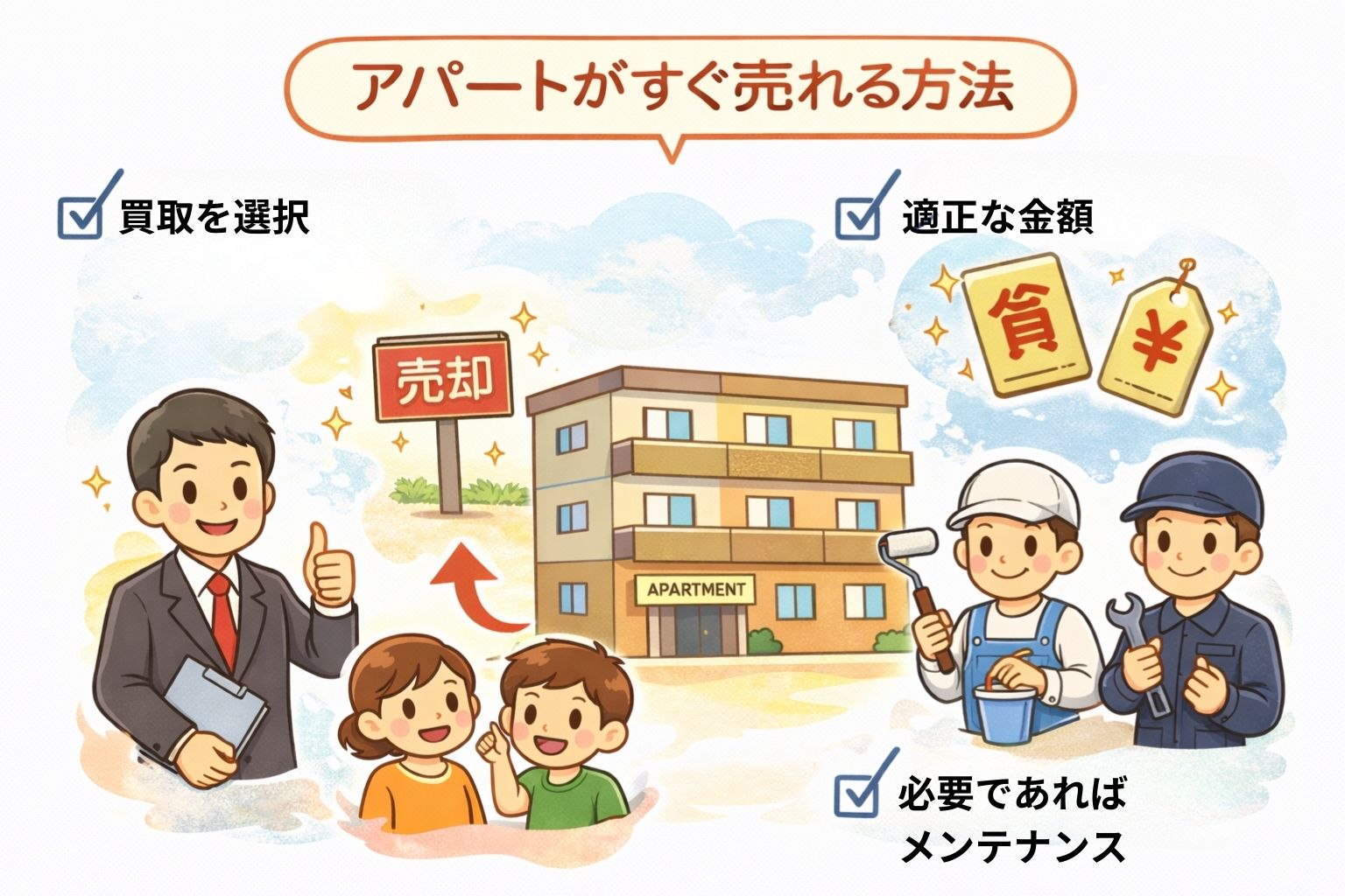 アパートをすぐに売却する方法